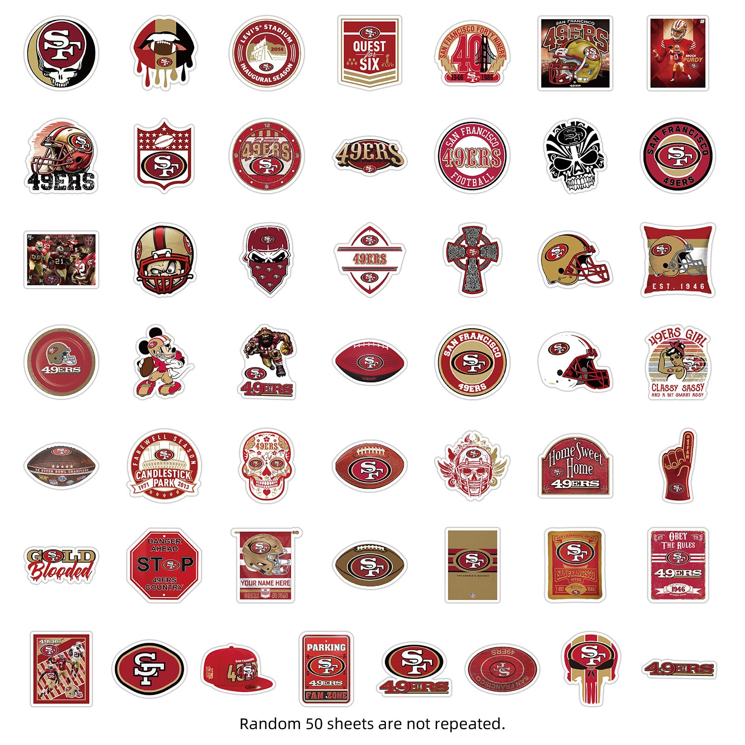 Wholesale 50 pieces of football graffiti stickers waterproof decorative stickers